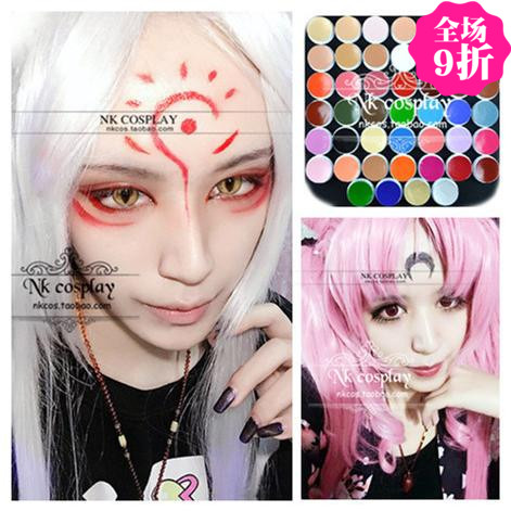 ___NK ~ Cosplay |Body Coloured drawing face tattoo Oil Fox Jailbreak Zombie 46 colourin the Play mode/Anime/Periphery/cos/Board games , Cosplay Apparel/Props/Service , cos Photography/Late stage/Makeup category - from Buy2taobao.com to provide professional Taobao agent buy service