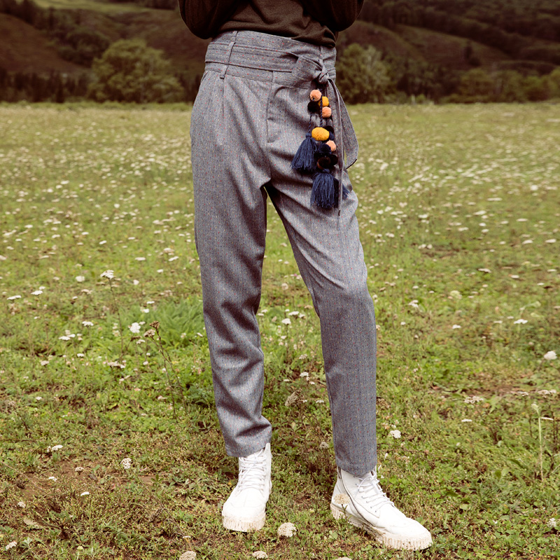 Valley High waist retro Vintage Loose Close feet trousers Valley juvenile Independent designer men's wearin the Men's clothing, Casual pants category - from Buy2taobao.com to provide professional Taobao agent buy service