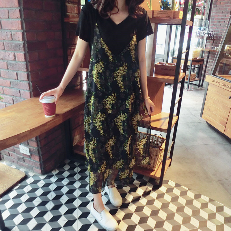 pregnant woman Summer dress Fashionable 2019 Short sleeved Easy Large Chiffon braces skirt suit summer maternity dressin the Maternity/Maternal supplies/Nutrition , Maternity , Dress category - from Buy2taobao.com to provide professional Taobao agent buy service