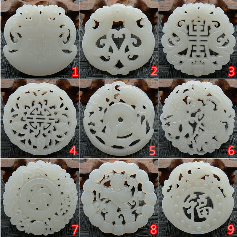 Mongolia High imitation White jade Two-sided Hollow To fake something antique Pendant Pendant Jewelry manual DIY parts Accessories Pendantin the Accessories/Fashion Jewelry, Pendant/Pendant category - from Buy2taobao.com to provide professional Taobao agent buy service