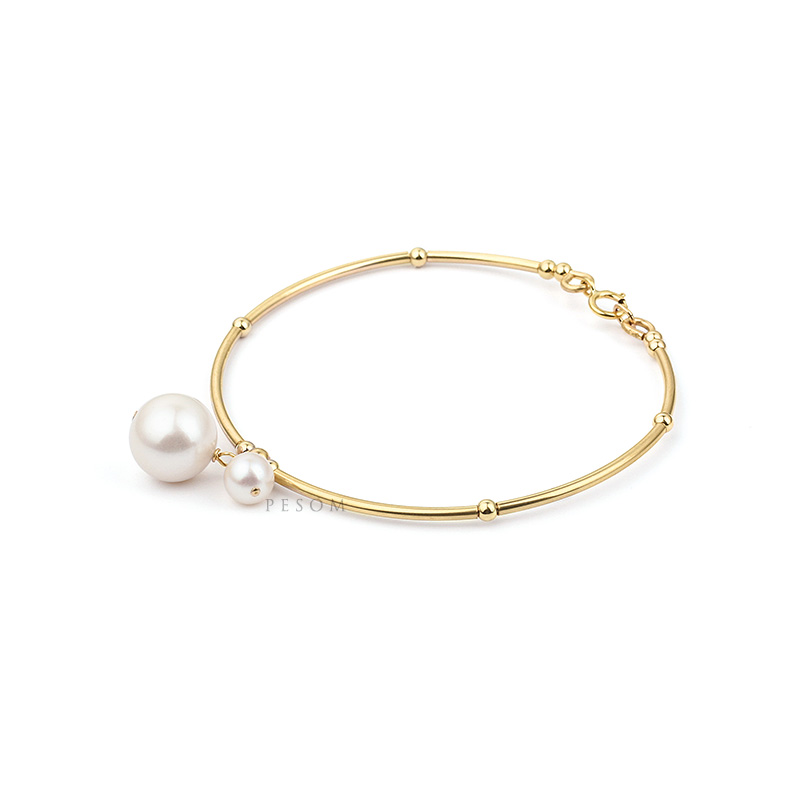 pesom Imported 14k Jintianran Freshwater pearls temperament Versatile commute Braceletin the Jewelry/Diamond/Jade/Gold , Natural pearls (New) , Bracelets category - from Buy2taobao.com to provide professional Taobao agent buy service