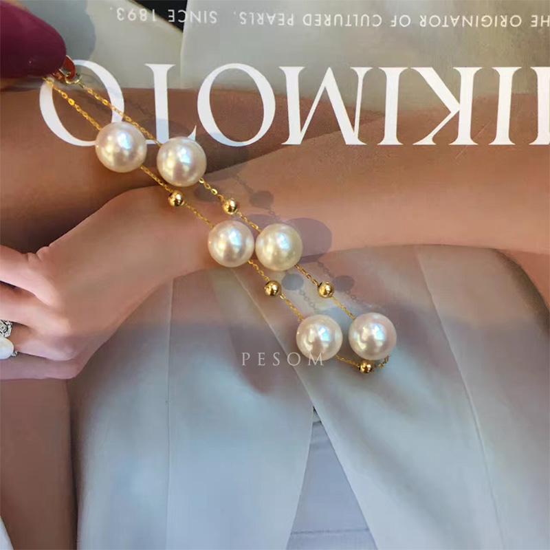 pesom natural Seawater Pearl akoya18k Interval Kim grace Gypsophila Braceletin the Jewelry/Diamond/Jade/Gold , Natural pearls (New) , Bracelets category - from Buy2taobao.com to provide professional Taobao agent buy service