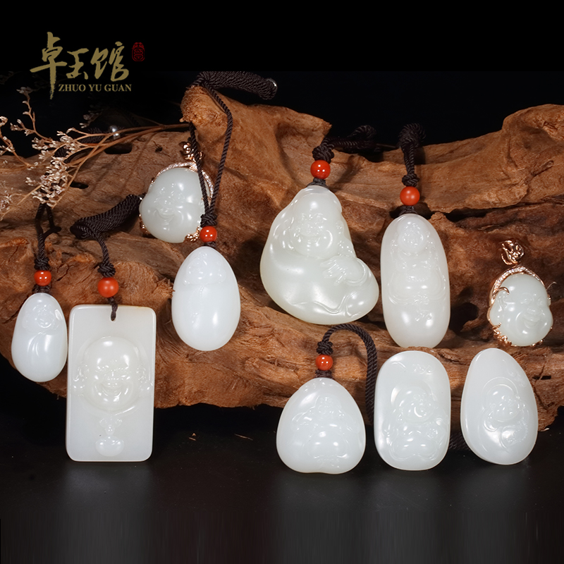 Zhuo Yu Museum Maitreya Buddha Xinjiang Wada Suet White jade Seed material Pendant brand The pieces master Famous person Li Zhuoin the Jewelry/Diamond/Jade/Gold , And nephrite , Choker category - from Buy2taobao.com to provide professional Taobao agent buy service