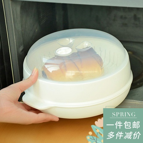 振兴微波炉蒸笼 可加水圆形蒸锅 环保点心蒸盒 加热饭菜笼屉在类目 厨房/烹饪用具, 厨用小工具/厨房储物, 厨房电器配套用品, 微波炉专用盒中 - 来自Buy2taobao.com提供专业的淘宝代购服务