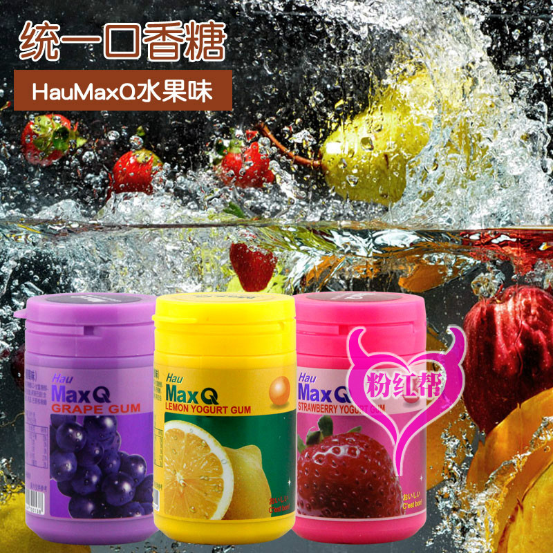 共3罐台灣進口統壹口香糖HauMaxQ蠻牛檸檬葡萄草莓酸奶水果糖在類目 零食/堅果/特產, 糖果零食/果凍/布丁, 口香糖中 - 來自Buy2taobao.com提供專業的淘寶代購服務