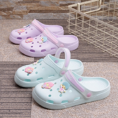 夏季轻便洞洞鞋女防滑包头沙滩凉鞋软底护士凉拖鞋女防滑孕妇凉鞋