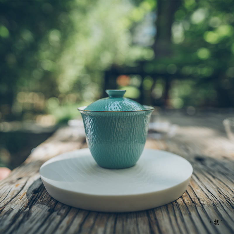 雅债茶器 春水松石绿纯手工单个盖碗 景德镇忘言陶瓷茶具在类目 餐饮具, 茶具, 盖碗中 - 来自Buy2taobao.com提供专业的淘宝代购服务