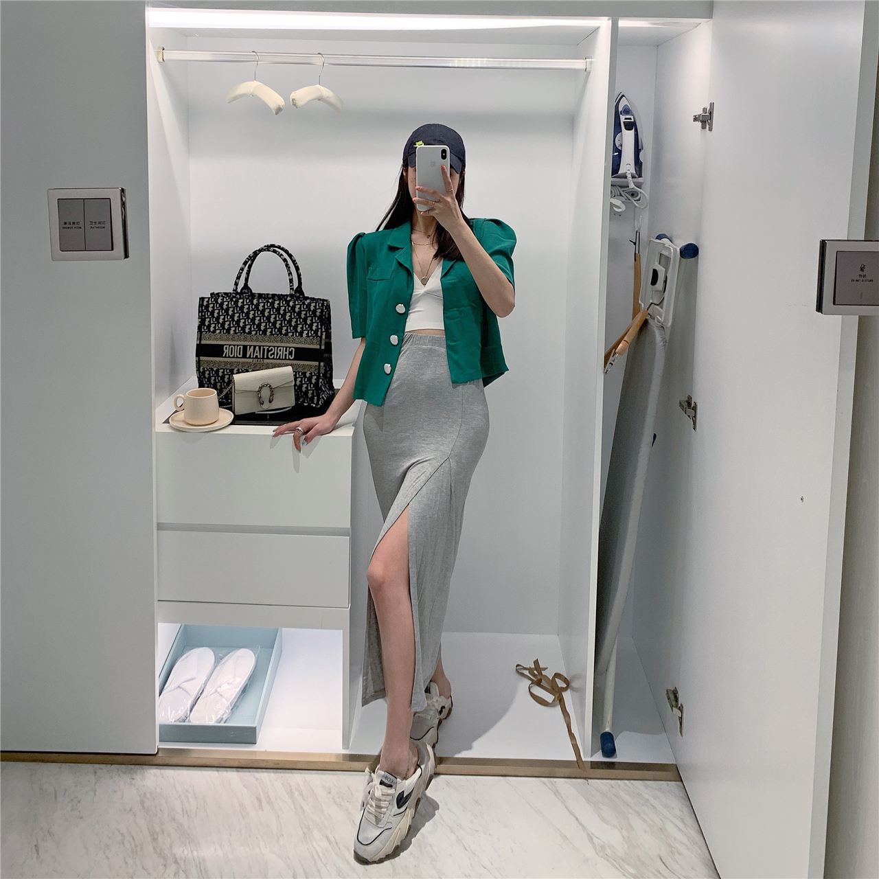 JIUER 2019夏季新品韩网新款侧开叉半裙很仙的温柔风学生淑女在类目 女装/女士精品, 半身裙中 - 来自Buy2taobao.com提供专业的淘宝代购服务