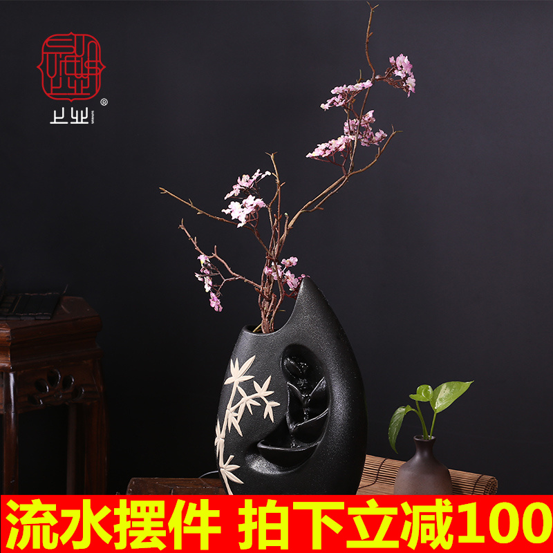 陶瓷流水摆件桌面花瓶插花客厅电视柜玄关创意工艺品装饰家居饰品在类目 家居饰品, 摆件中 - 来自Buy2taobao.com提供专业的淘宝代购服务