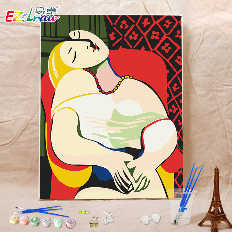 YiZhuo number diy Hand drawn Study a living room Van Gogh Sunflower celebrity Famous paintingsin the Home accessories , Decorative painting , DIY/Digital painting category - from Buy2taobao.com to provide professional Taobao agent buy service