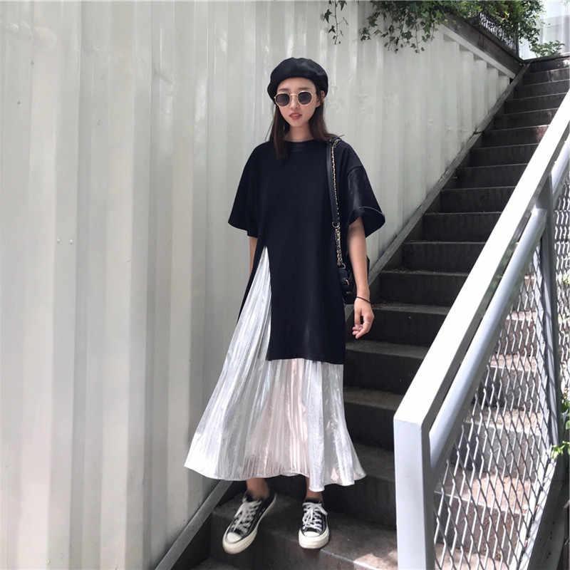 港风短袖复古中长款高腰开叉夏季打底T恤松紧腰亮面半身裙百褶裙|ruв категории плесень играть/Аниме/вокруг/cos/настольные игры, Косплей одежды/реквизит/услуги, Косплей женской одежды - от Buy2taobao.com для оказания профессиональной услуги покупки агента Taobao