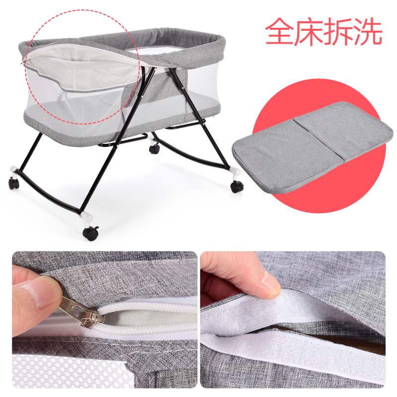 便携式婴儿床折叠新生儿哄睡摇篮摇床带蚊帐多功能小床欧式宝宝床|ruв категории подгузник/шампунь/вскармливать/тележка кроватью, детская кровать/кровать для младенца/колыбель/стул, кровать для младенца/детская кровать - от Buy2taobao.com для оказания профессиональной услуги покупки агента Taobao