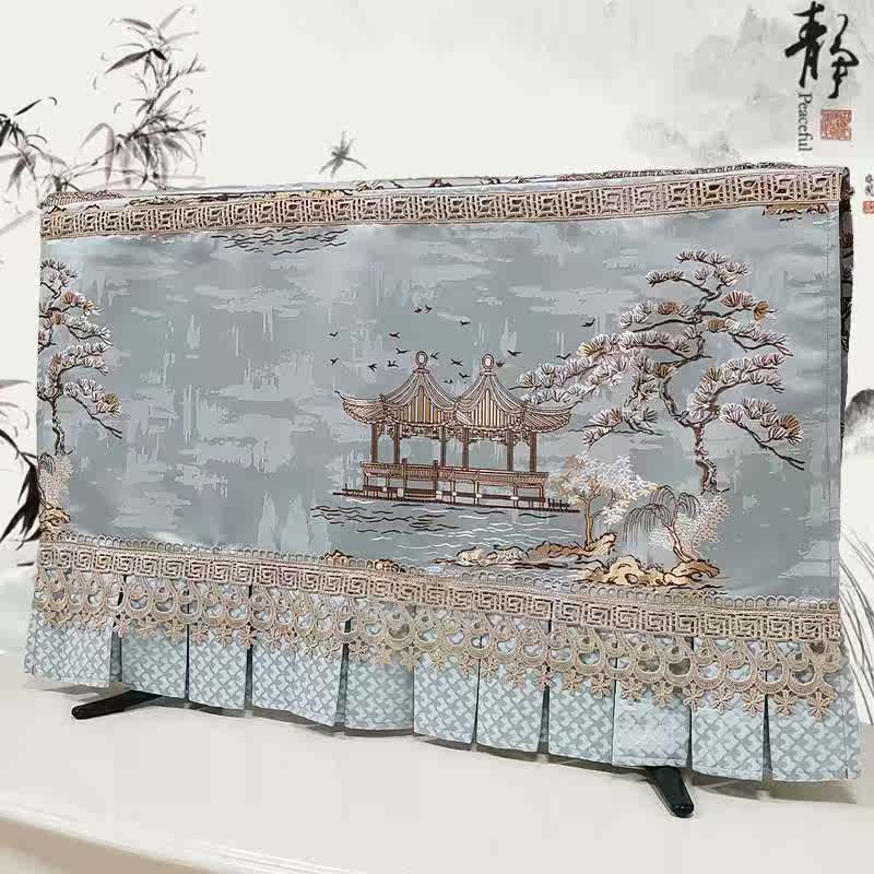 蚕贵人中式电视机罩中国风现代中式电视罩曲面防尘盖巾55 65 75寸在类目 居家布艺, 防尘保护罩, 电视机罩中 - 来自Buy2taobao.com提供专业的淘宝代购服务