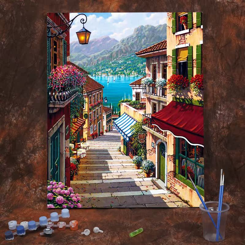 diy数字油画油彩画客厅卧室风景抽象人物花卉填色手绘装饰画街景在类目 家居饰品, 装饰画, DIY/数字油画中 - 来自Buy2taobao.com提供专业的淘宝代购服务