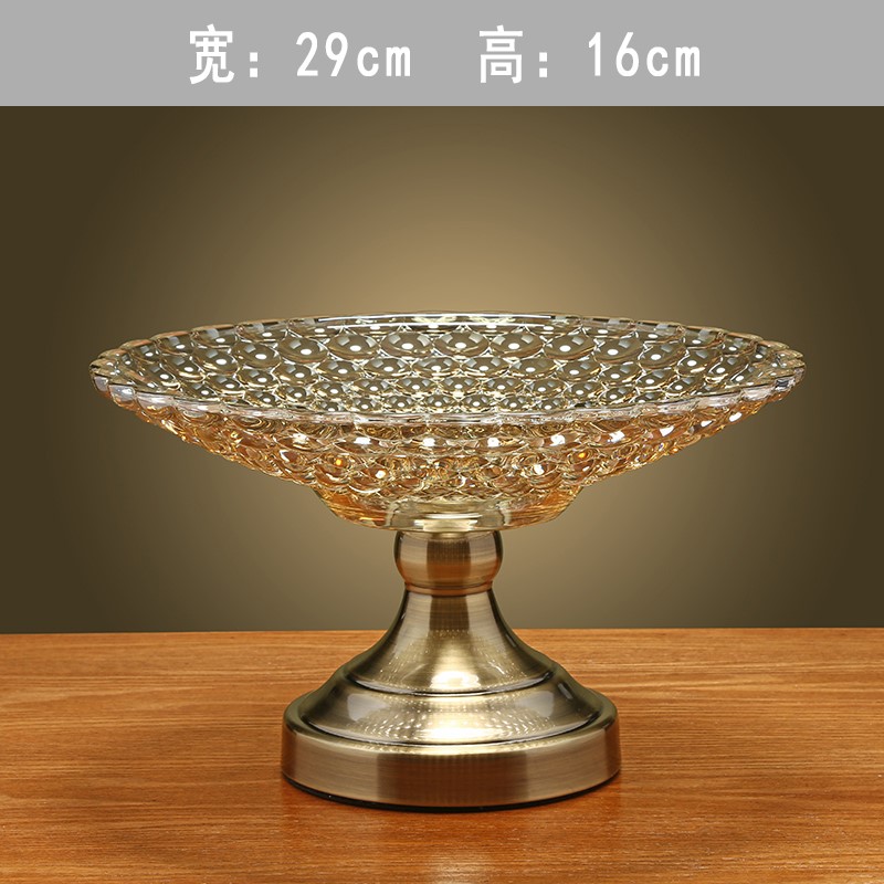 水果盘客厅创意家用美式茶几摆件现代简约欧式双层大玻璃零食奢华|ruв категории посуда, посуда, фрукты бассейна/компот/корзина - от Buy2taobao.com для оказания профессиональной услуги покупки агента Taobao