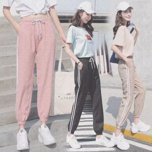 运动裤女夏2019新款韩版宽松百搭学生显瘦休闲薄款哈伦裤在类目 女装/女士精品, 唐装/民族服装/舞台服装, 唐装/中式服装, 裤子中 - 来自Buy2taobao.com提供专业的淘宝代购服务