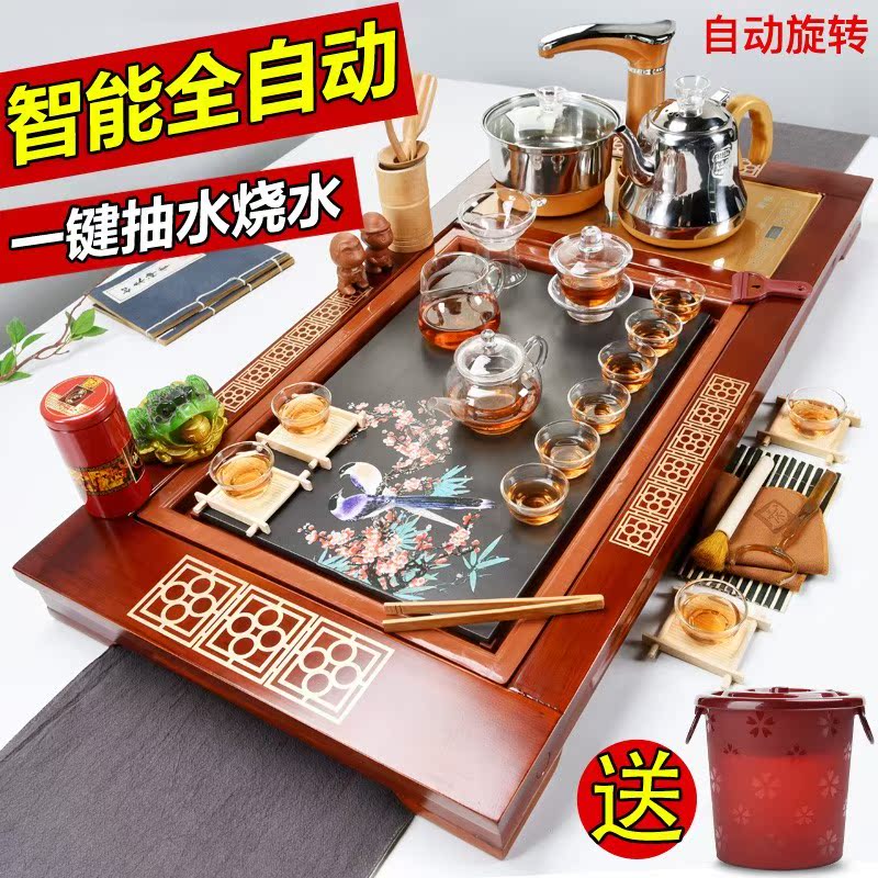 功夫茶具 套装 功夫茶具 套装全自动实木茶盘茶台 简约家|msdalam kategori pinggan mangkuk, set teh, Pakej teh - dari Buy2taobao.com untuk memberikan perkhidmatan ejen Taobao profesional membeli
