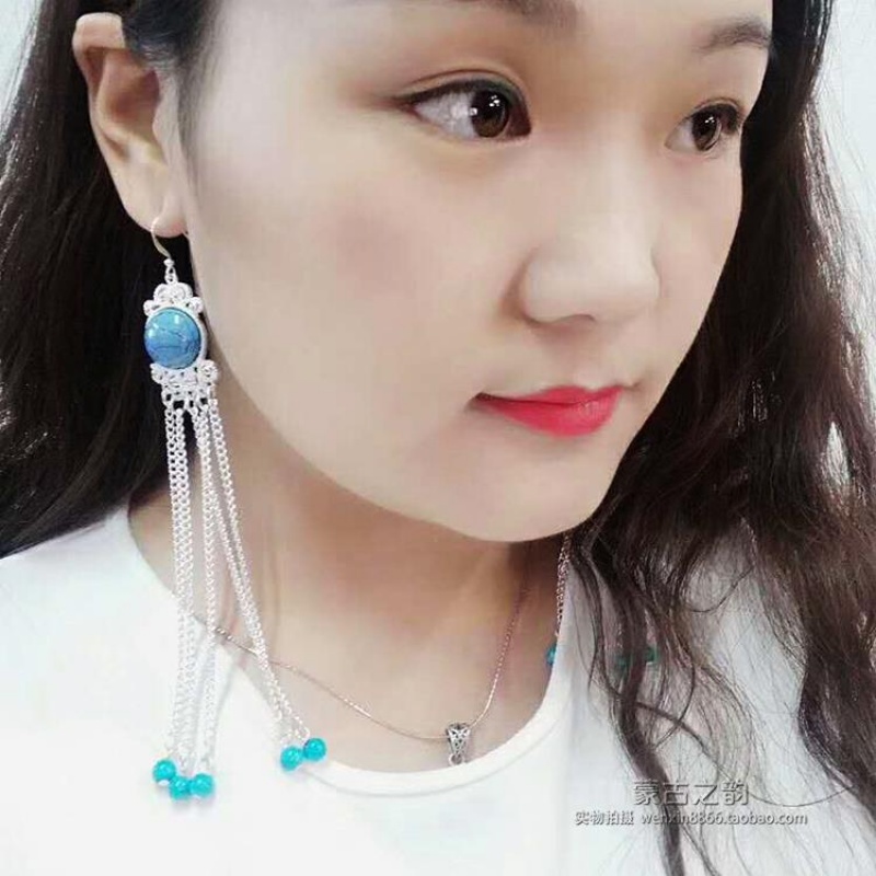 蒙古族耳環女款成人少數民族風舞蹈藏族首飾耳飾品長款新娘佩飾在類目 特色手工藝, 少數民族特色工藝品, 蒙古族特色, 蒙古族佩飾中 - 來自Buy2taobao.com提供專業的淘寶代購服務