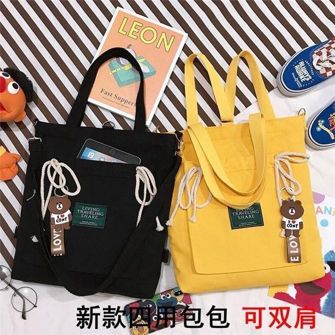 Use Diagonal Canvas bag student Korean Edition Backpack Fresh art schoolbag ins Single shoulder handbagin the Leather/Lady bags/Men's bag, Suitcase category - from Buy2taobao.com to provide professional Taobao agent buy service