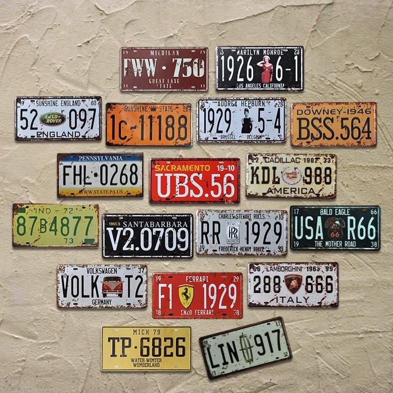 Car license plate Industry automobile Frame Café decorate key Wall Metal painting Pendant Listing Platein the Home accessories , Mural category - from Buy2taobao.com to provide professional Taobao agent buy service