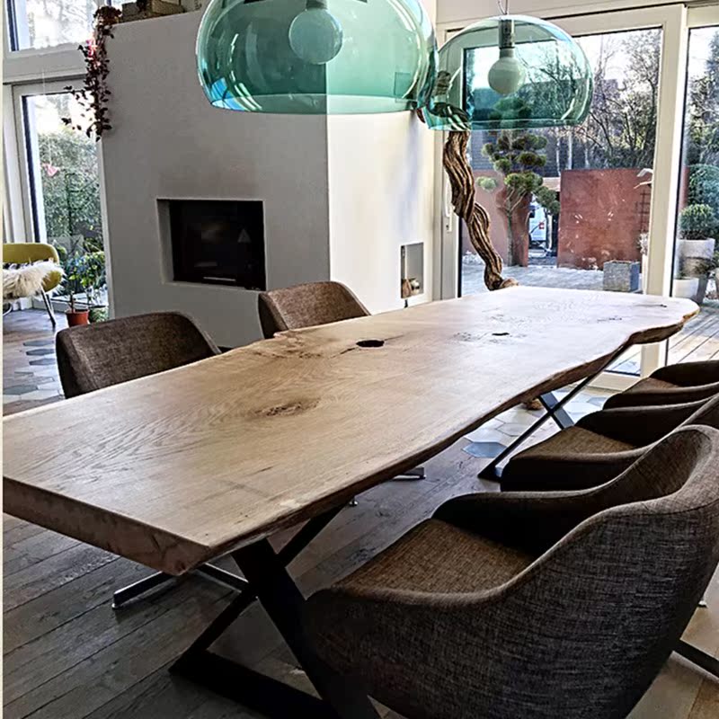 Large board Audio network American style table loft Log Retro solid wood Conference table natural Simplicity ins Same itemin the Business/Office Furniture , Office Furniture , Desk , Conference table category - from Buy2taobao.com to provide professional Taobao agent buy service