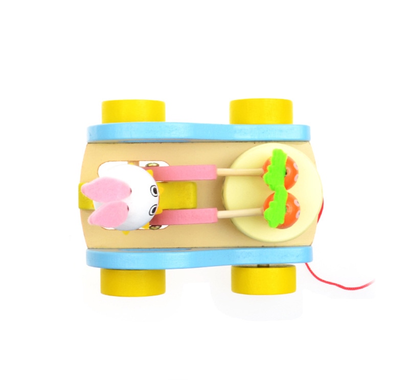 wooden children Rabbit Beat the drum tractor wooden Early education Puzzle Newborn baby Toddler Toysin the Toy/Childs/Puzzle/Building block/Model , Children crawl/Toddler/Fitness , Drag toddler toys category - from Buy2taobao.com to provide professional Taobao agent buy service