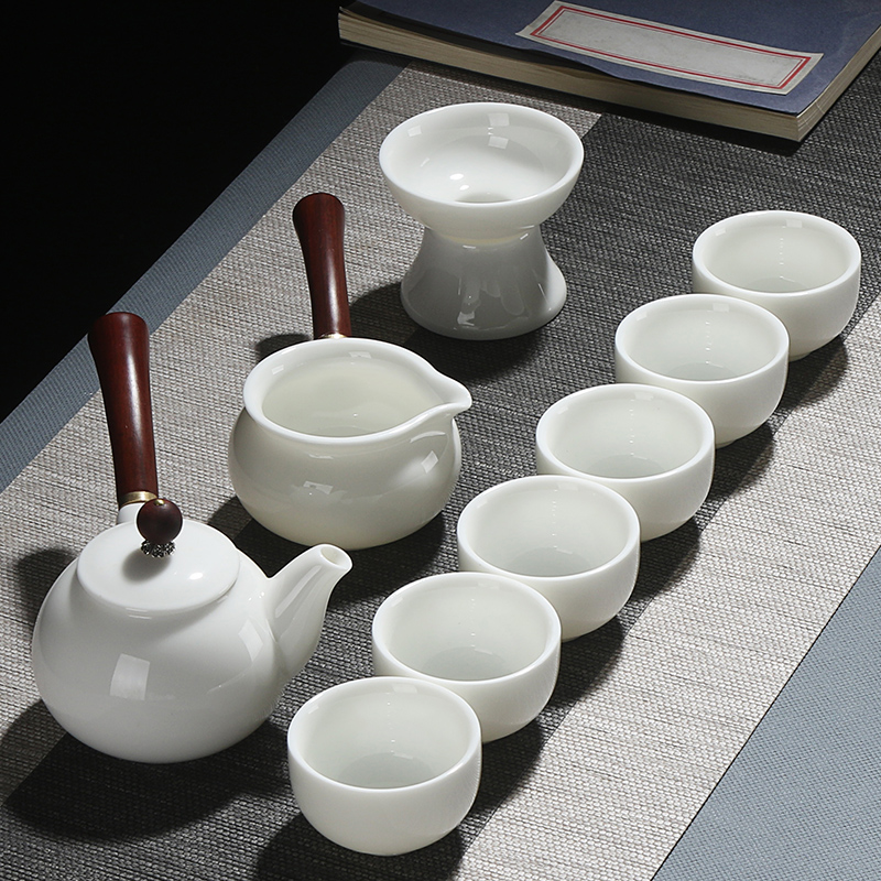 家用简约茶壶茶杯陶瓷高白玉瓷功夫茶具套装盖碗整套德化白瓷礼品|ruв категории посуда, чайный сервиз, кунг - Фу, чайный сервиз - от Buy2taobao.com для оказания профессиональной услуги покупки агента Taobao