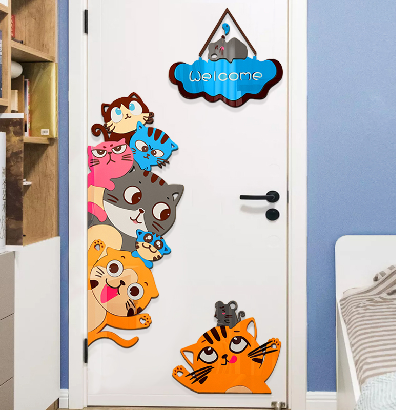 Cartoon Wall stickers Acrylic 3d three-dimensional Children's Room arrangement ornament baby bedroom Wall Stickers Door Stickerin the Home accessories , Stickers , Wall Stickers category - from Buy2taobao.com to provide professional Taobao agent buy service