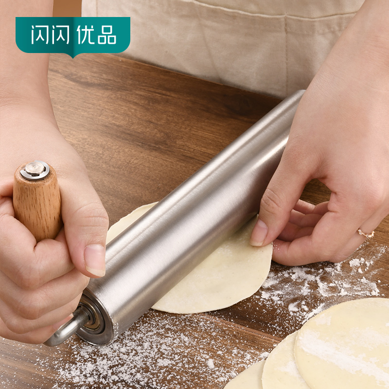 闪闪优品擀饺子皮擀面杖304不锈钢擀皮神器家用擀面棒省力擀面棍|ruв категории кухня/посуда, барбекю/выпечка утварь, выпечка diy приборов, скалка - от Buy2taobao.com для оказания профессиональной услуги покупки агента Taobao