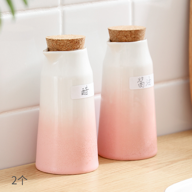 閃閃優品 調料瓶套裝家用陶瓷調味瓶廚房醬油瓶醋瓶油壺帶蓋2件套在類目 廚房/烹飪用具, 廚用小工具/廚房儲物, 儲物瓶罐/廚房儲物器皿, 調味瓶罐中 - 來自Buy2taobao.com提供專業的淘寶代購服務