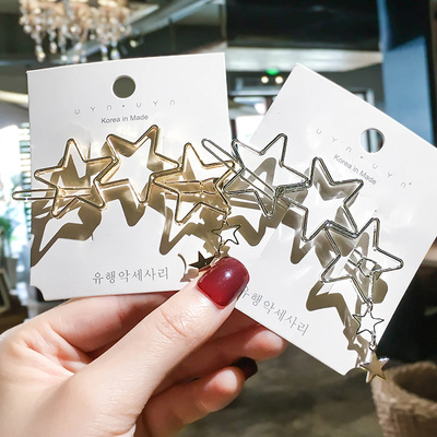 韩国星星发夹网红侧边发卡夹时尚辣妈刘海发卡头饰韩式ins发饰