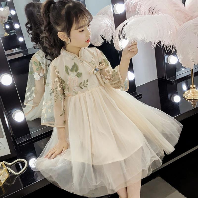 女童春装连衣裙2019新款儿童春季薄款旗袍小孩礼服公主裙洋气纱裙|msdalam kategori Kanak-kanak/Bayi/Keluarga dipasang, Kanak-kanak cheongsam/pakaian/pakaian kebangsaan, Cheongsam - dari Buy2taobao.com untuk memberikan perkhidmatan ejen Taobao profesional membeli