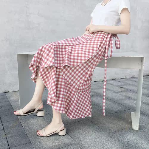 Single chip skirt Spring and summer Frenum Lotus leaf Retro A word skirt Paige Irregular A word skirt Show thinin the Sportswear/Casual Clothing , Sports Sweater/Pullover category - from Buy2taobao.com to provide professional Taobao agent buy service