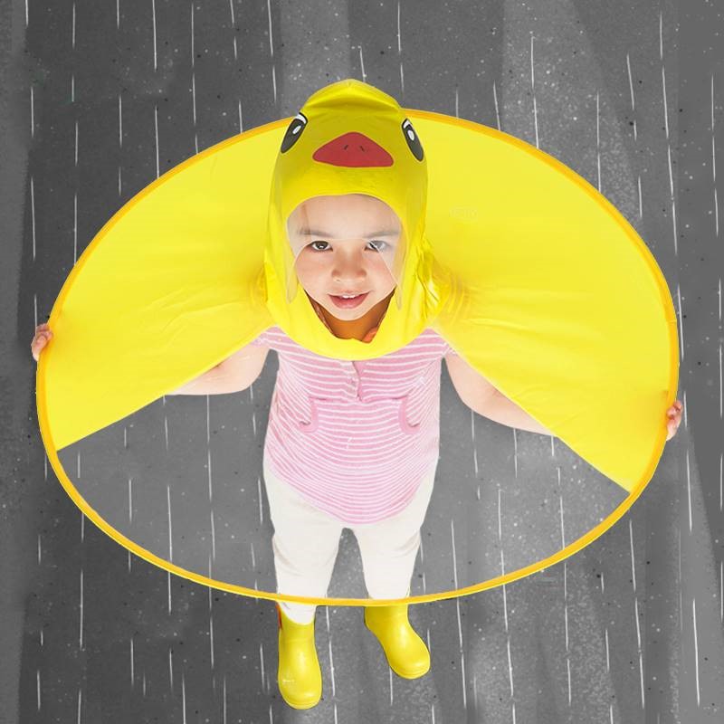 Rainproof children Go to school Raincoat Cape-style Children Child 2-6-12 translucent UFO men and womenin the Diapers/Care/Feeding/Push lathe , Strap/Toddler/Travel goods , Raincoat category - from Buy2taobao.com to provide professional Taobao agent buy service