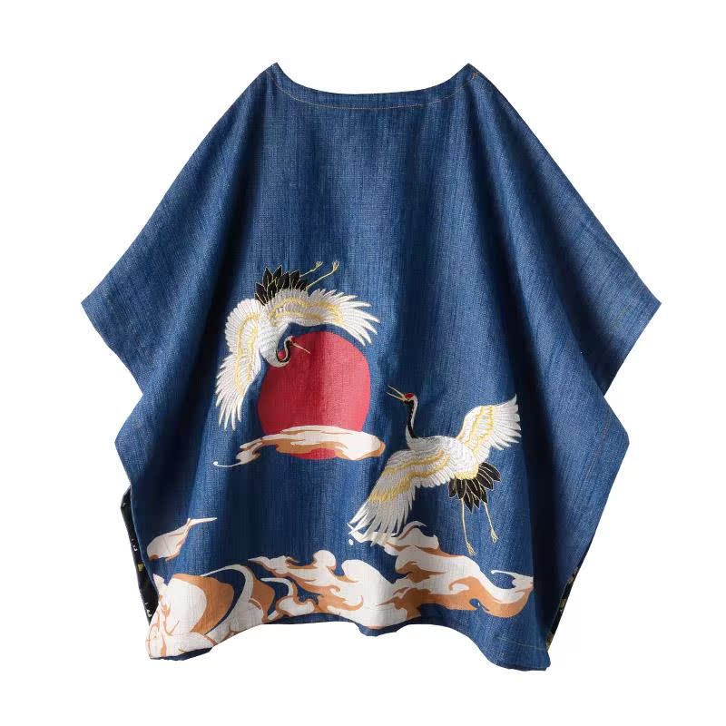 Shirt thousand feet Chinese style Antiquity Cape Xian Qi Red-crowned crane Retro summer lovers Hanfu cowboy men's wear Easyin the Men's clothing, National costume category - from Buy2taobao.com to provide professional Taobao agent buy service