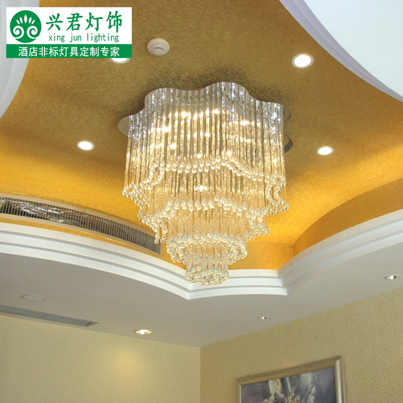 酒店展厅创意水晶吸顶灯 酒店非标专业定制灯具 创意非标工程灯|ruв категории награду материалов, огни освещения, потолочный светильник - от Buy2taobao.com для оказания профессиональной услуги покупки агента Taobao
