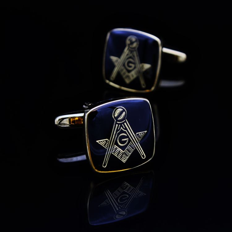 Men's business affairs Cufflinks Masonic sign Cufflinks Sleeve nail Shirt clothing Gold and Silver Two-color Frenchin the Accessories/Leather belt/Hat/Muffler , Cufflink category - from Buy2taobao.com to provide professional Taobao agent buy service