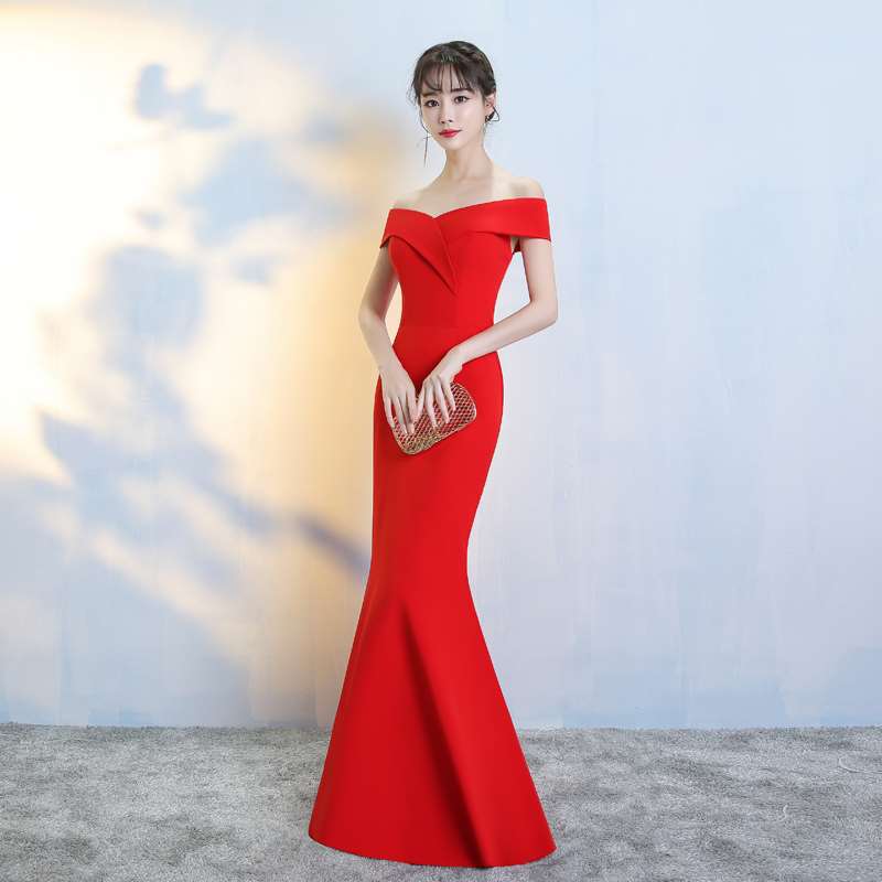 敬酒服新娘秋季2018新款红色鱼尾修身长款结婚晚礼服女回门答谢宴在类目 女装/女士精品, 婚纱/旗袍/礼服, 礼服/晚装中 - 来自Buy2taobao.com提供专业的淘宝代购服务