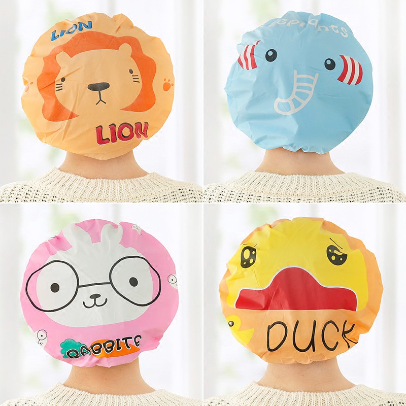 the republic of korea lovely Cartoon waterproof Shower cap Plastic adult Female models Long Shower cap Cartoon Bathing card Bath Hatin the Family/Personal Cleaning Tools , Personal care cleaning appliances , Shower cap category - from Buy2taobao.com to provide professional Taobao agent buy service