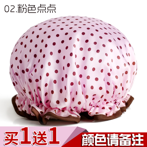 lovely Korean Edition Shower cap waterproof adult Female models take a shower Bath Long thickening double-deck kitchen Hat Lampblackin the Family/Personal Cleaning Tools , Personal care cleaning appliances , Shower cap category - from Buy2taobao.com to provide professional Taobao agent buy service
