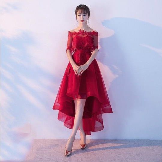 春夏女装2019新款潮婚纱敬酒服新娘前短后长蕾丝礼服晚礼服孕妇穿在类目 女装/女士精品, 婚纱/旗袍/礼服, 婚纱中 - 来自Buy2taobao.com提供专业的淘宝代购服务