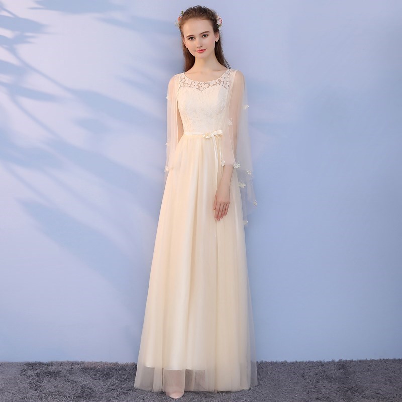 韩版服长款2018秋季新款伴娘婚礼姐妹裙显瘦韩版团毕业生日女|ruв категории Женская одежда, Cвадебные платья, платье/вечернее платье - от Buy2taobao.com для оказания профессиональной услуги покупки агента Taobao