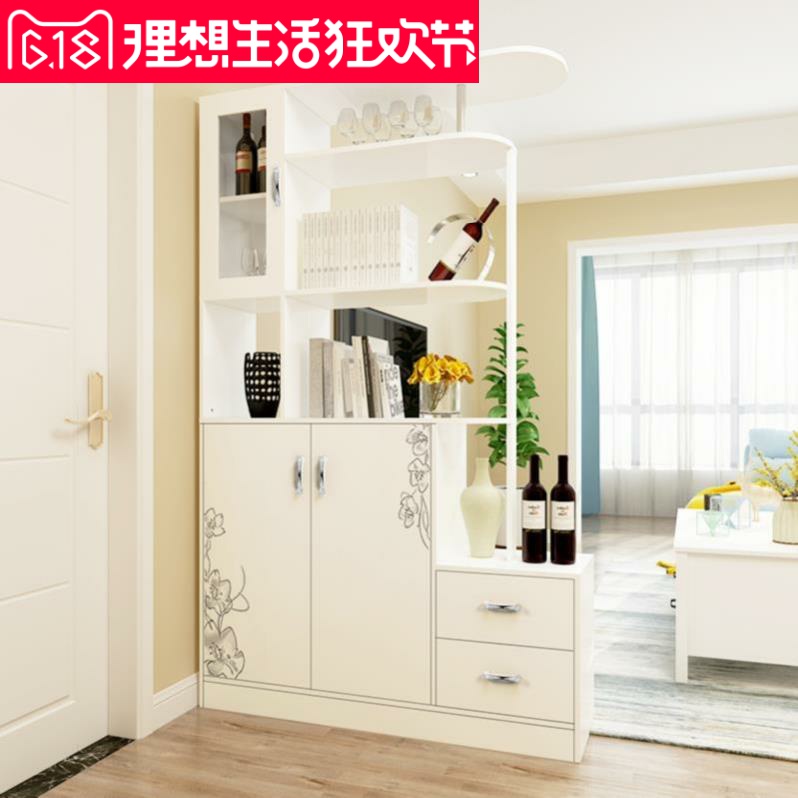 Room Entrance cabinet partition screen Hollow white Shelf Background wall Two-sided The door Living room cabinet Wood colorin the Residential furniture , Cabinet , Shoebox category - from Buy2taobao.com to provide professional Taobao agent buy service
