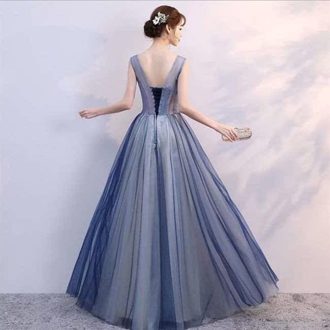 敬酒服2019年会演出v袖结婚蓝色刺绣长款宴会修身主持晚礼服女在类目 女装/女士精品, 婚纱/旗袍/礼服, 礼服/晚装中 - 来自Buy2taobao.com提供专业的淘宝代购服务