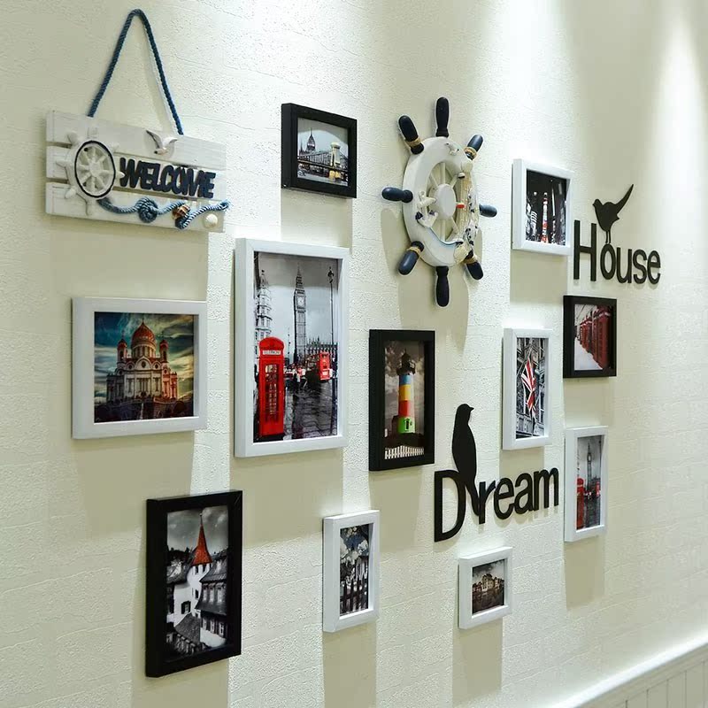 Wall hanging Dedicated decorate Soft wood Free punch Photo wall Wedding photos lovely Wall stickers Photo frame wallin the Home accessories , Frame/Frames category - from Buy2taobao.com to provide professional Taobao agent buy service
