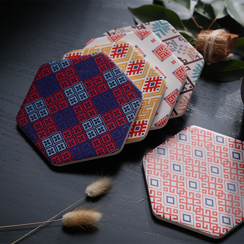 Milo Zhuang Jin Diamond Patterns Ceramic cup Cushion Insulation pad household Office Coaster circular originality non-slipin the Tableware , Cup/Cups/Kettle , Coaster category - from Buy2taobao.com to provide professional Taobao agent buy service