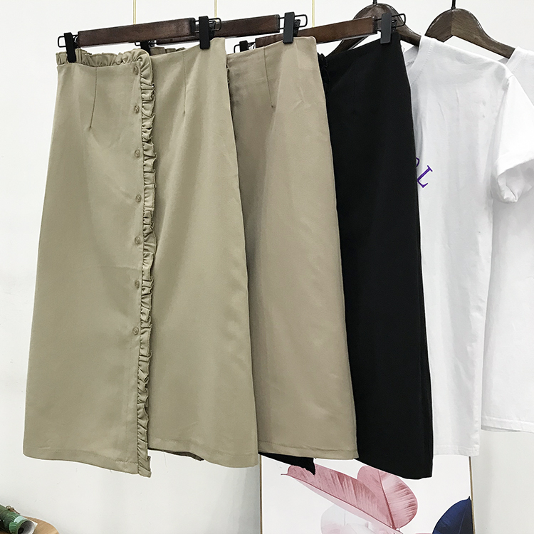 2019夏季韓版學院風氣質純色高腰半身裙女時尚新款休閑洋氣F》14在類目 女裝/女士精品, 半身裙中 - 來自Buy2taobao.com提供專業的淘寶代購服務