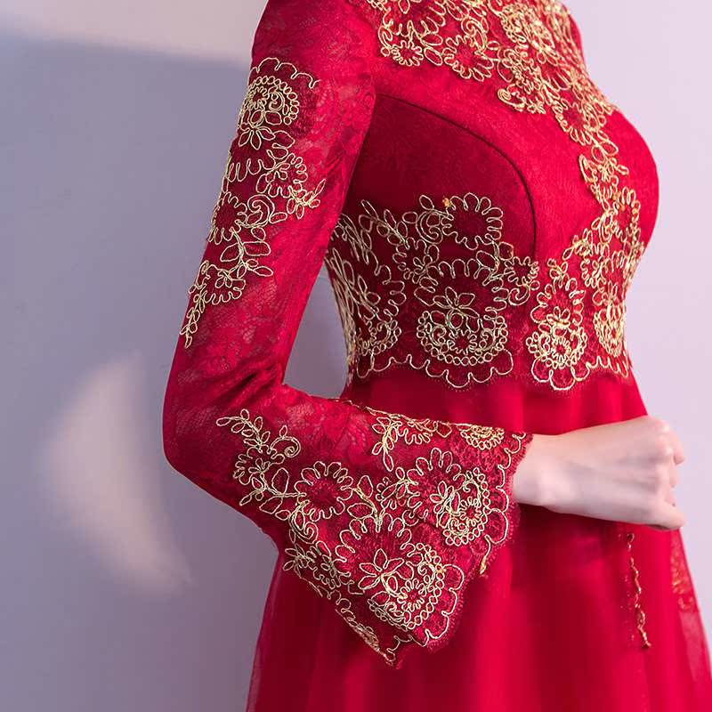 敬服新娘春季红色长袖遮肚子中长款孕妇结婚礼服女|ruв категории Женская одежда, Cвадебные платья, платье/вечернее платье - от Buy2taobao.com для оказания профессиональной услуги покупки агента Taobao