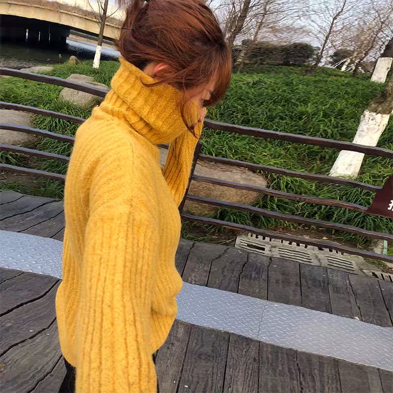 饭饭坑条高领毛衣女初春百搭长袖纯色宽松牛绒针织打底衫在类目 女装/女士精品, 毛衣中 - 来自Buy2taobao.com提供专业的淘宝代购服务