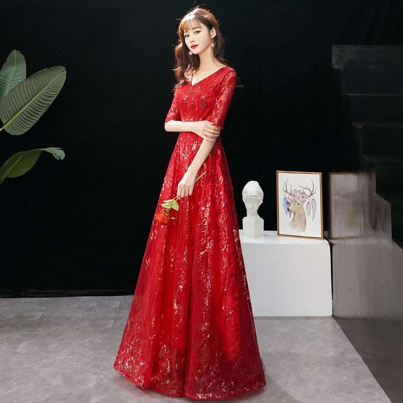 敬酒服新娘冬季2018结婚新款年会红色洋装小礼服裙女订婚宴会冬装|ruв категории Женская одежда, Cвадебные платья, платье/вечернее платье - от Buy2taobao.com для оказания профессиональной услуги покупки агента Taobao